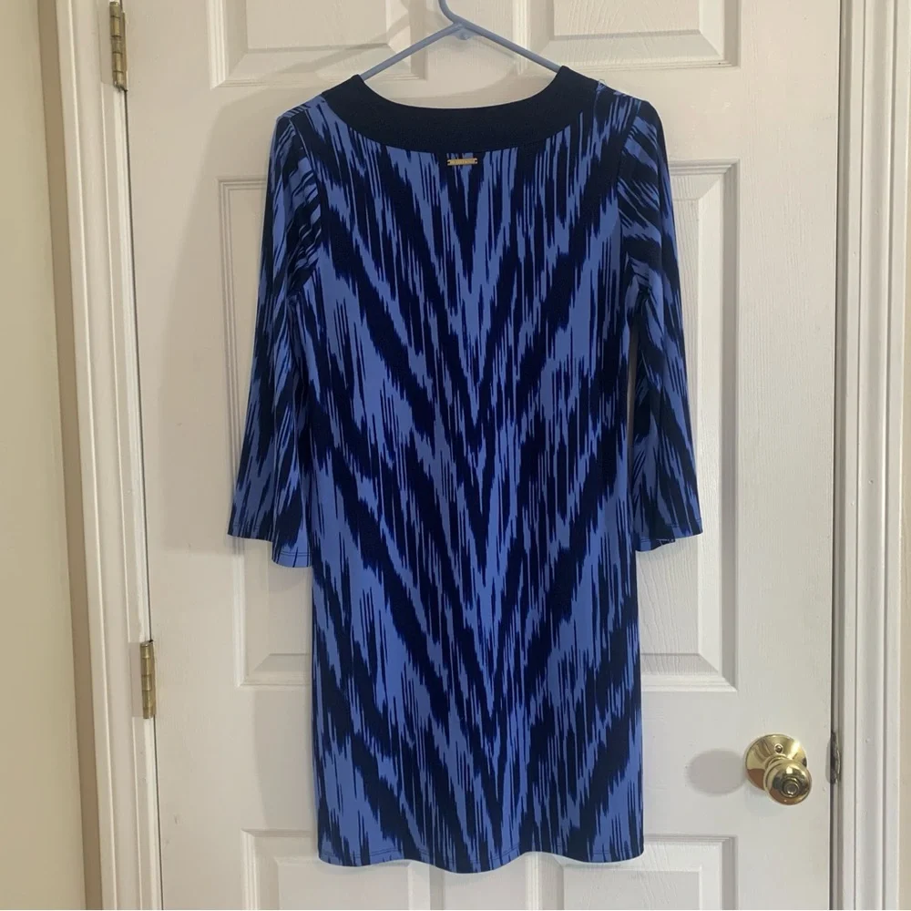 Michael Kors Crew Blue Kimono sleeves MIDI Dress XSmall